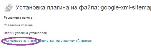 Активировать загруженный плагин Ворпресс. Шаг 3.