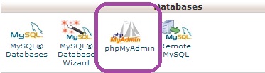 PhpmyAdmin Cpanel