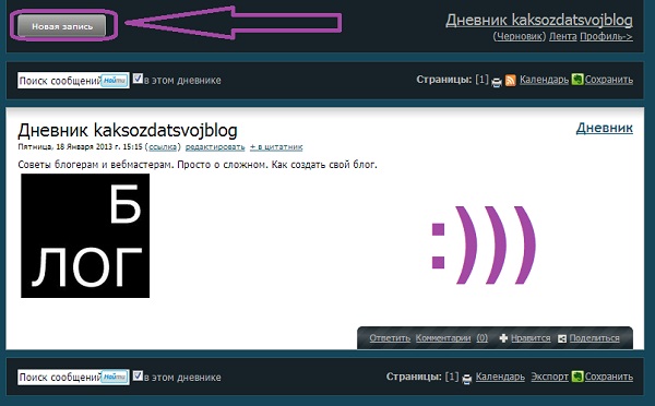 Как Создать Дневник на Liveinternet. Шаг 5.